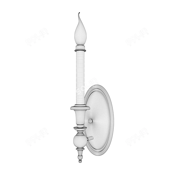 Antique Nickel Yorktown Wall Lights 3D model image 3