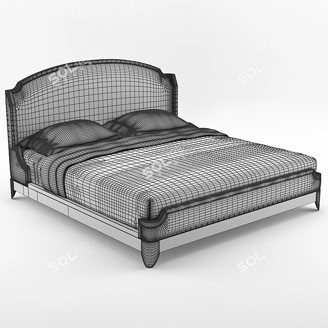 Arabesque Bed: Elegant and Functional 3D model image 3