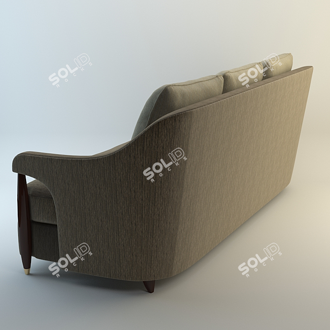Baker Hermano Sofa: Sleek and Stylish 3D model image 2