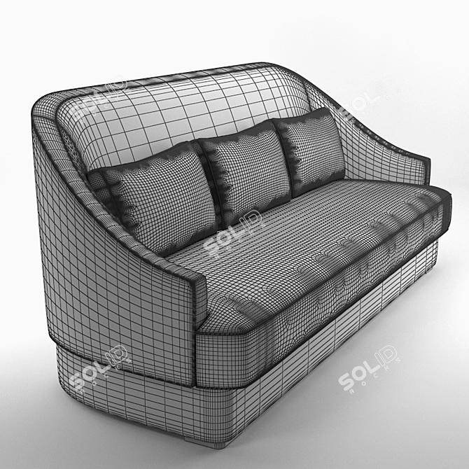 Jacqueline Baker Sofa: Elegant and Versatile Seating 3D model image 3