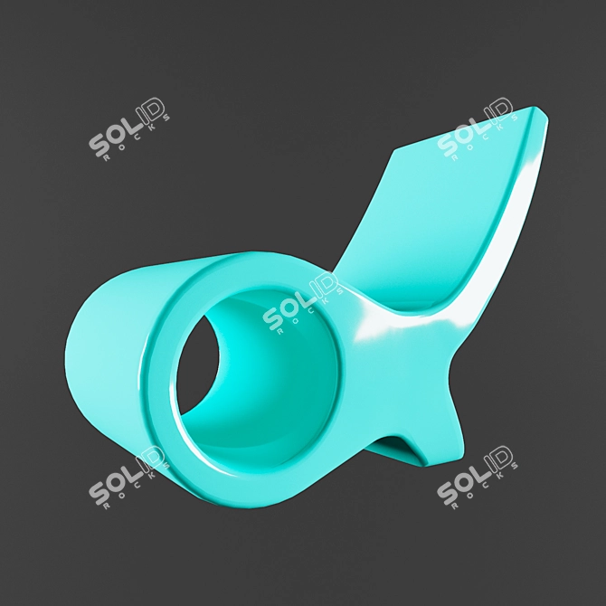 Modern Fish Chair: Lightweight & Stylish 3D model image 1