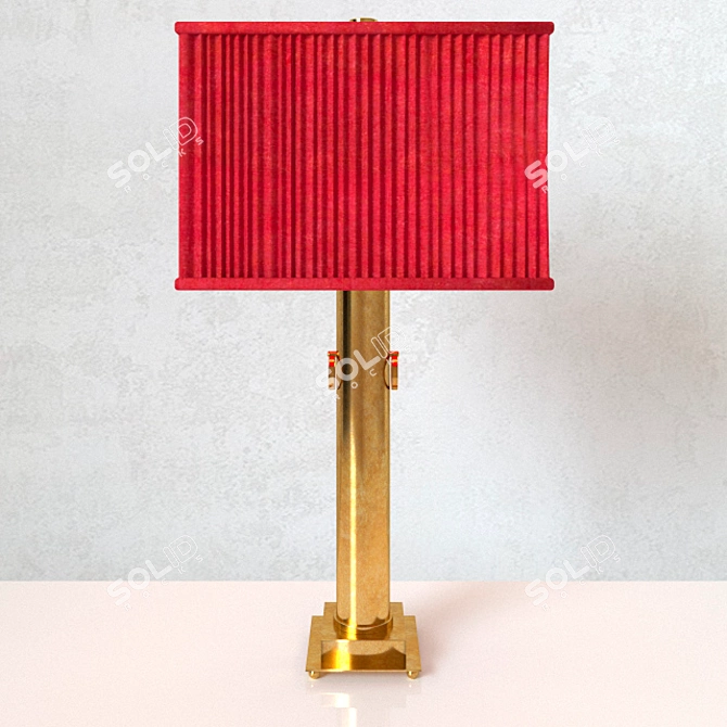 Vintage Robert Abbey Table Lamp 3D model image 1