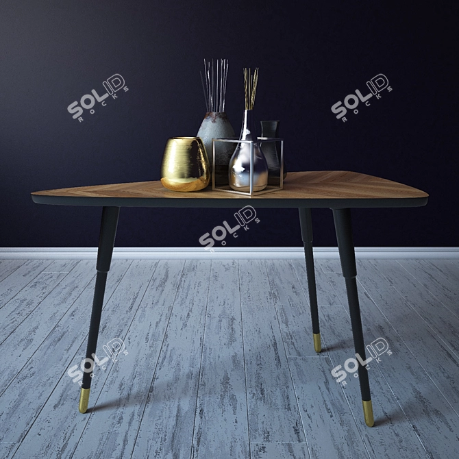 Elegant Table with Decor Set 3D model image 3