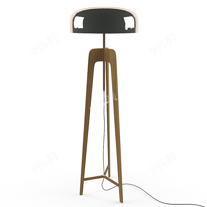 Elegant Porada Floor Lamp 3D model image 1