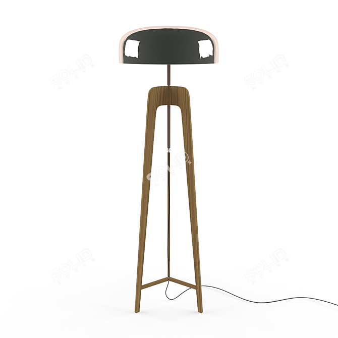 Elegant Porada Floor Lamp 3D model image 2