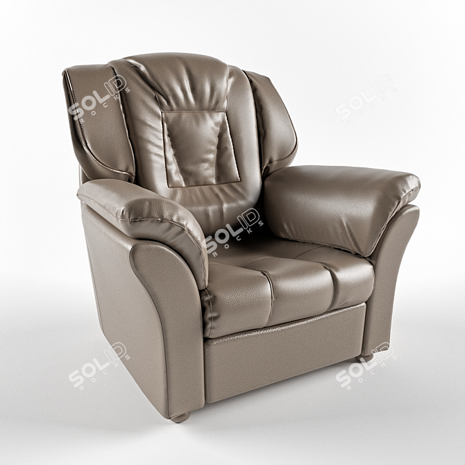 Title: Classic Leather Seat Model 3D model image 1