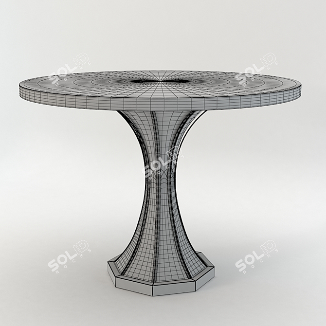 Black Arabesque Key Table 3D model image 2