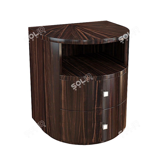 Arc Black Key Bedside Tables 3D model image 1
