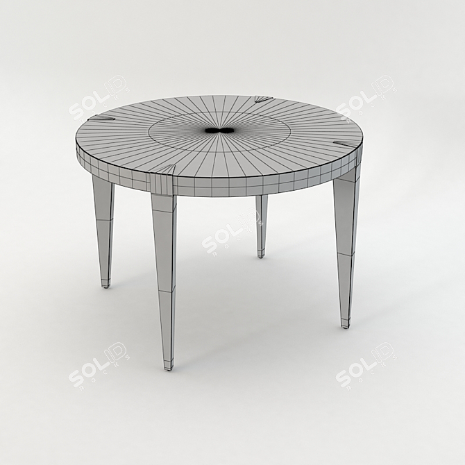 Modern Black Endo Table 3D model image 2