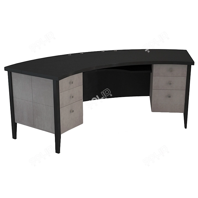 Lunar Black Key Desk 3D model image 1