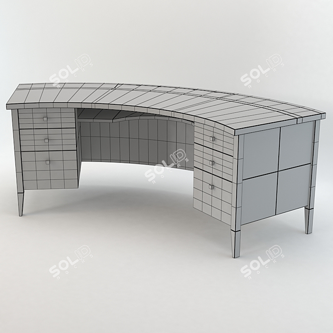 Lunar Black Key Desk 3D model image 2