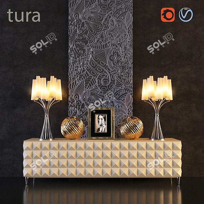 Luxury Italian Tura Diamond Moon Collection 3D model image 1