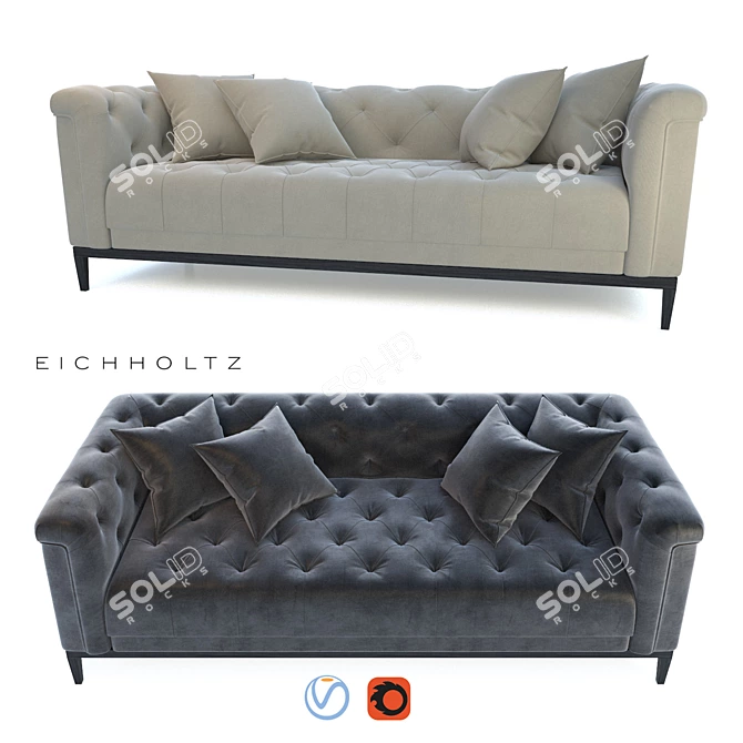 Elegant Cesare Sofa by Eichholtz 3D model image 1