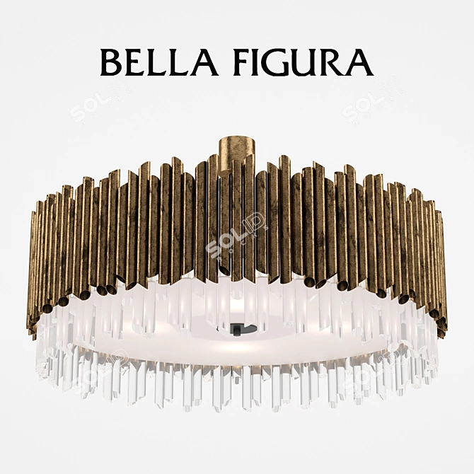 Elegant Bella Figura Chandelier 3D model image 1