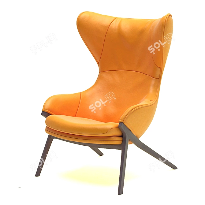 Sleek Armchair in Modern Design 3D model image 2