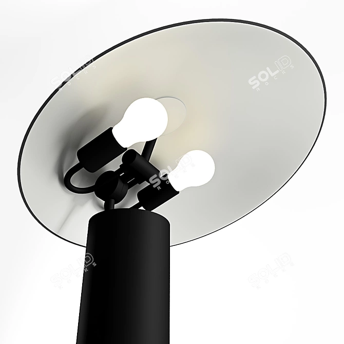 Damo Lamp: Sleek Table Illuminator 3D model image 2