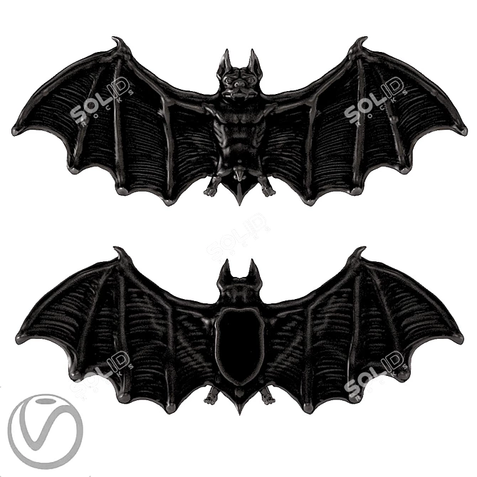 Gothic Bat Hook 3D model image 1