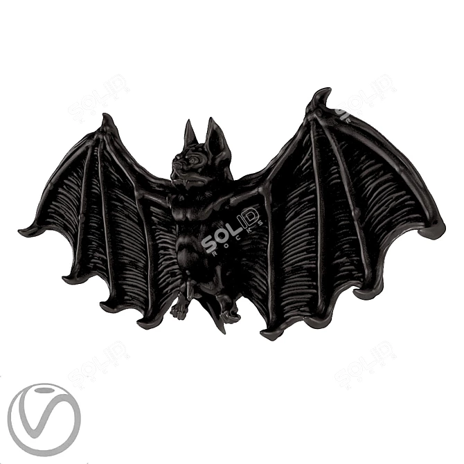 Gothic Bat Hook 3D model image 3