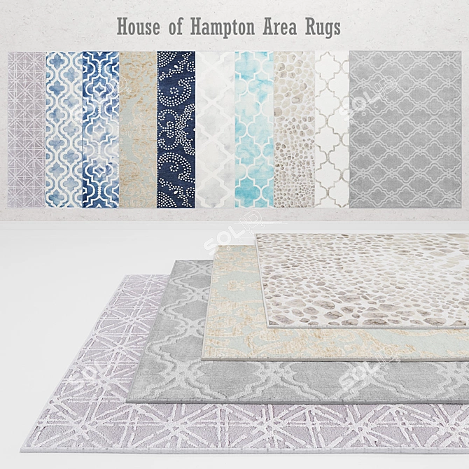 Elegant House of Hampton Rugs 3D model image 1