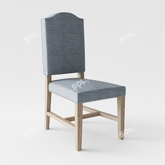 Elegant Oak Carter Dining Chair 3D model image 1