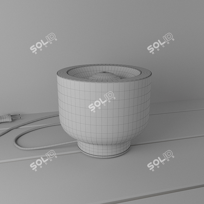 Concrete and Pine Wood Nightlight 3D model image 2