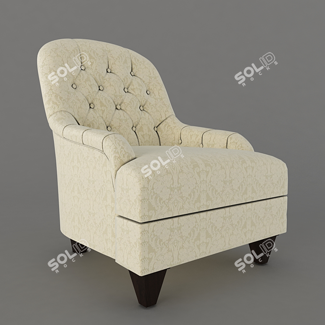 Elegant MESTRE Armchair by FRATELLI BARRI 3D model image 1