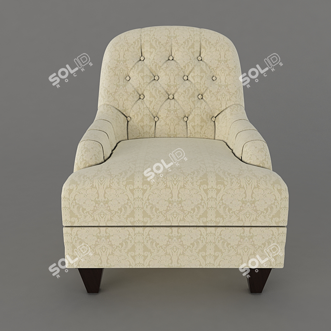 Elegant MESTRE Armchair by FRATELLI BARRI 3D model image 2