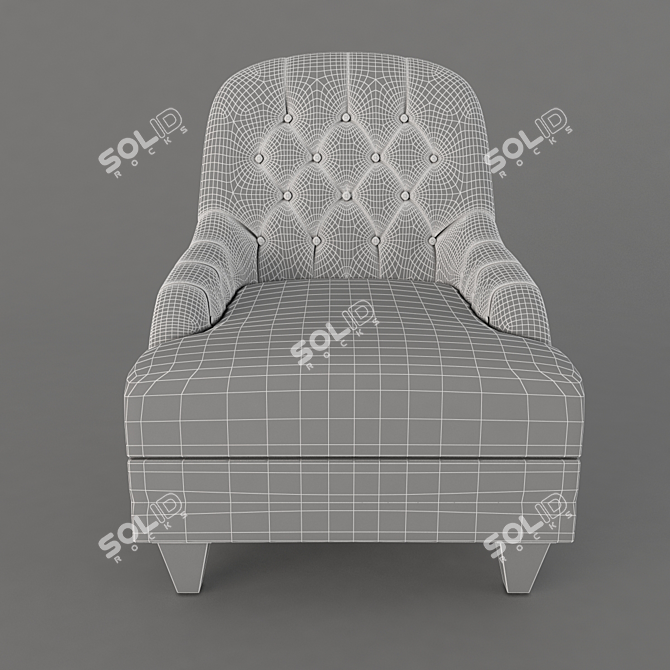 Elegant MESTRE Armchair by FRATELLI BARRI 3D model image 3