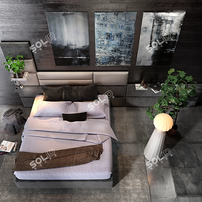 Cozy Cat Haven Bed 3D model image 2