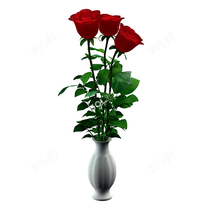 Delicate Rose Bouquet 3D model image 1