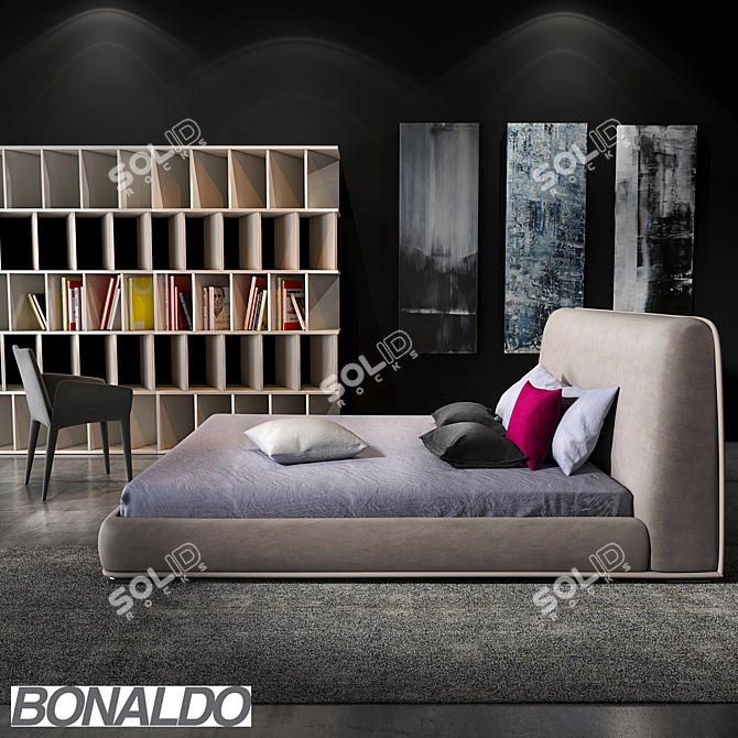 Elevated Comfort: Bonaldo Amos Bed 3D model image 1