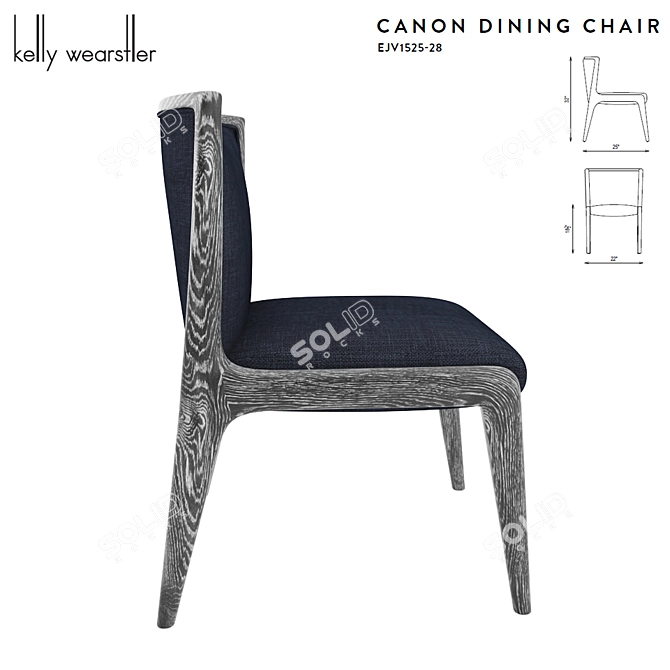 Kelly Wearstler Canon Dining Chair 3D model image 2