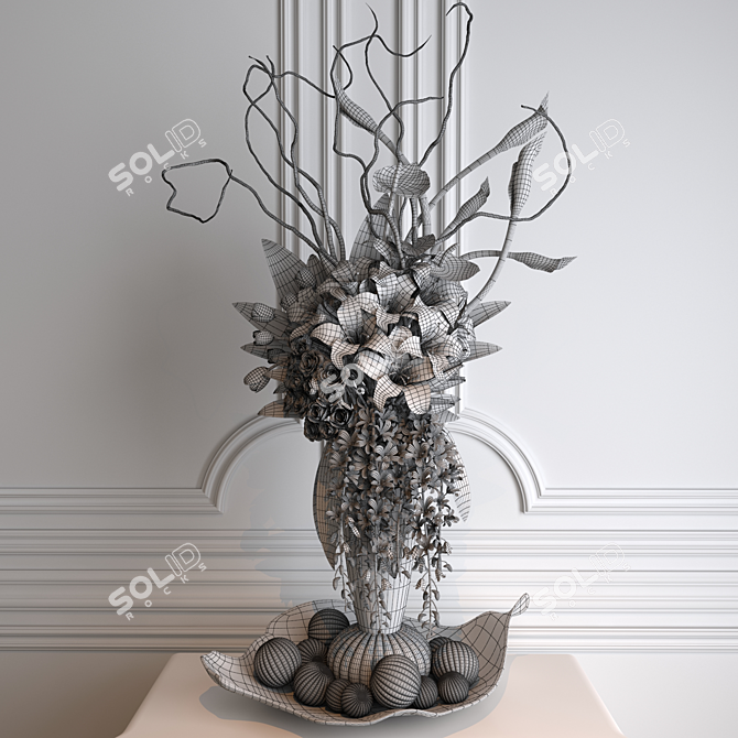 Elegant Blooms: Stunning Flower Arrangements 3D model image 2