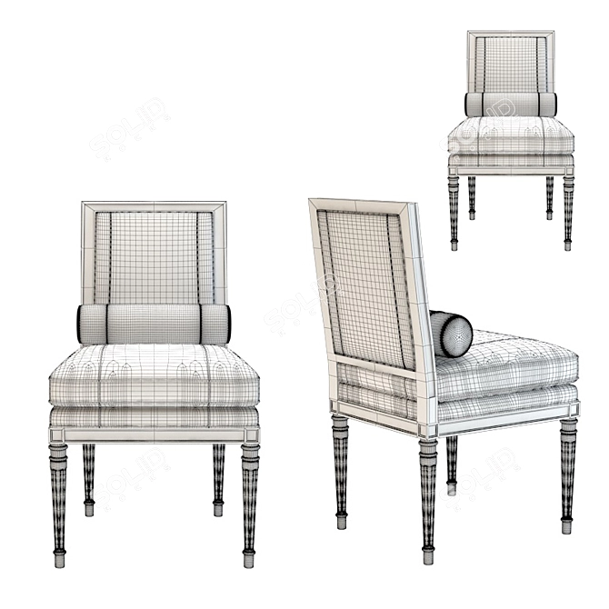 Elegant Chaddock Madeleine Chair 3D model image 2