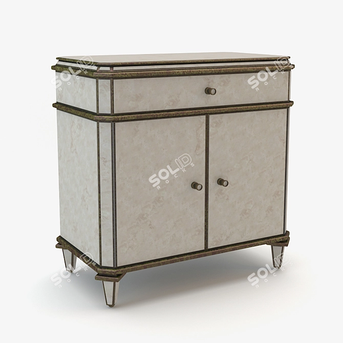 Elegance in Antiqued Sideboard 3D model image 1