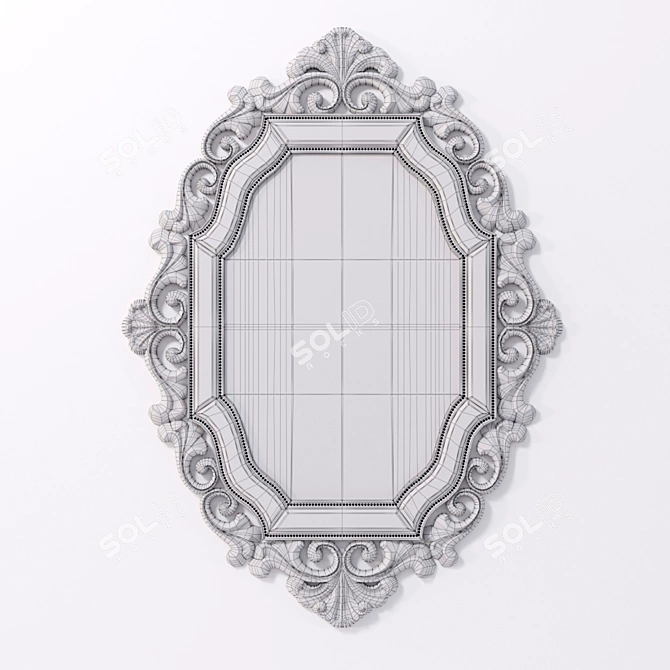 Antique Gold Verena Wall Mirror 3D model image 2