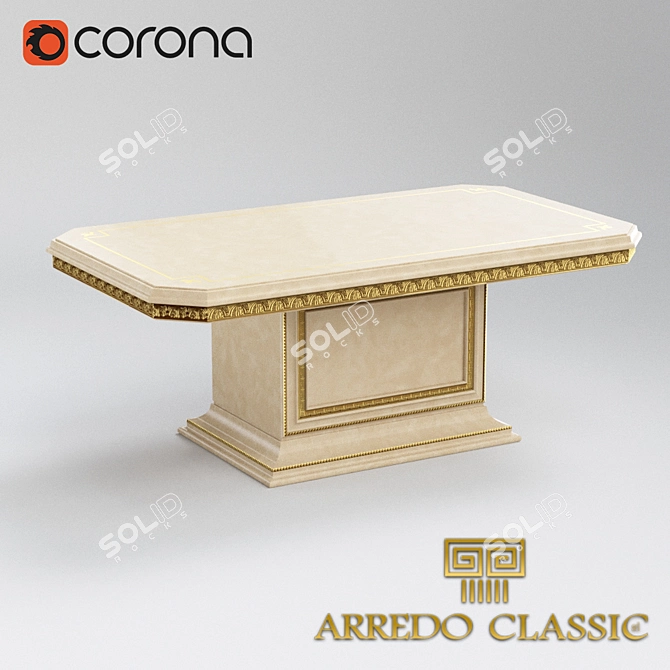 Elegant Italian Coffee Table 3D model image 1