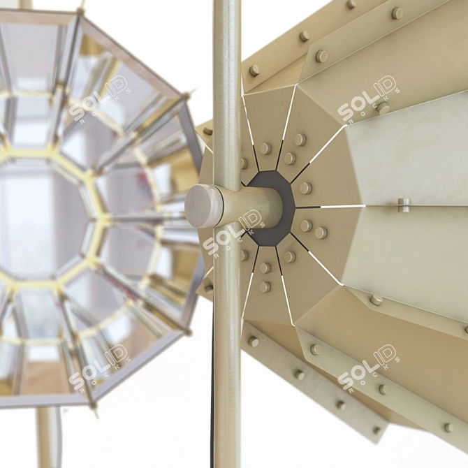 Versatile SAT Mirror & Lamp 3D model image 2