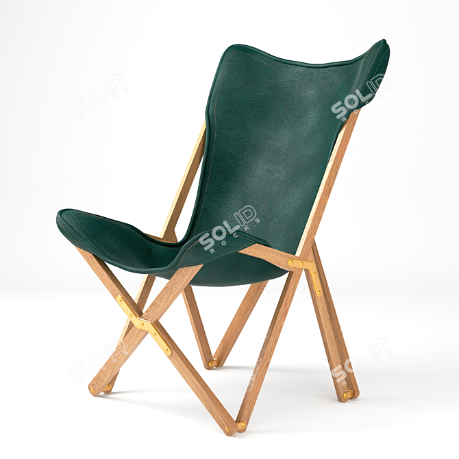 Genuine Leather Emy Chair 3D model image 1