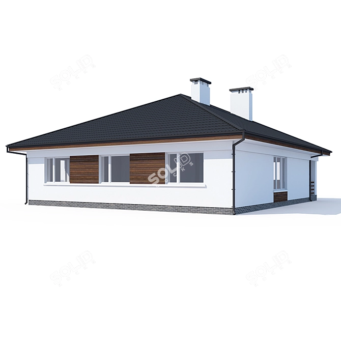 Modern Private House V8 3D model image 2