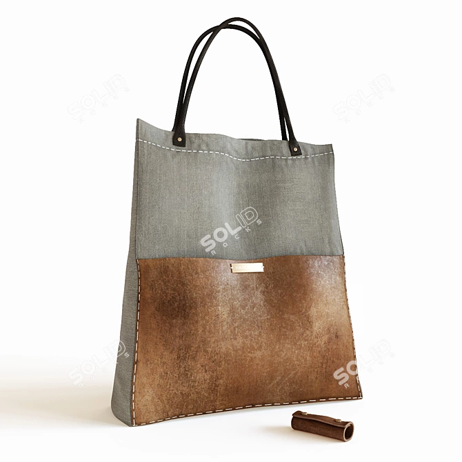 Luxury Leather Bag - Classy, Stylish, Spacious 3D model image 1