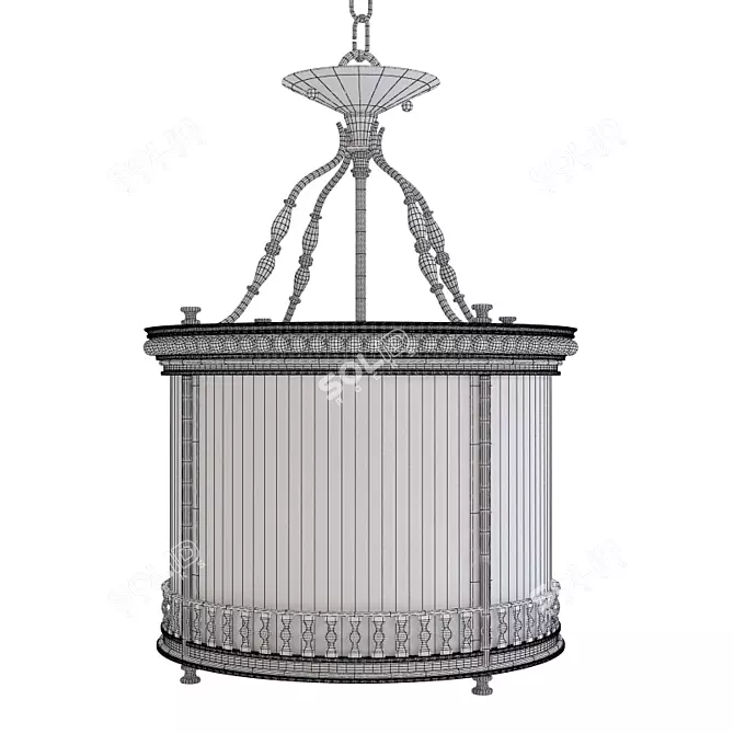 Elegant Grayson Ceiling Lantern 3D model image 2