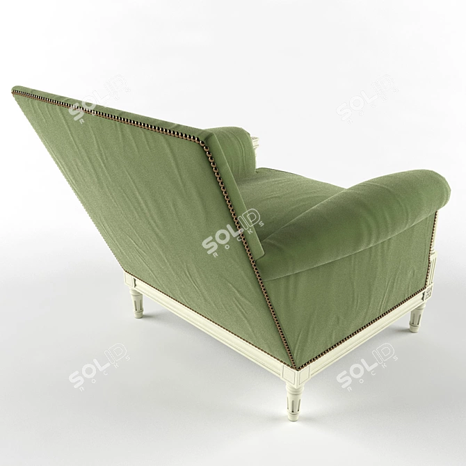 Chic Pierre Club Chair: Timeless Elegance 3D model image 2