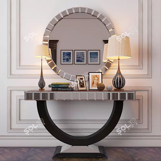 Elegant Console Table 3D model image 1