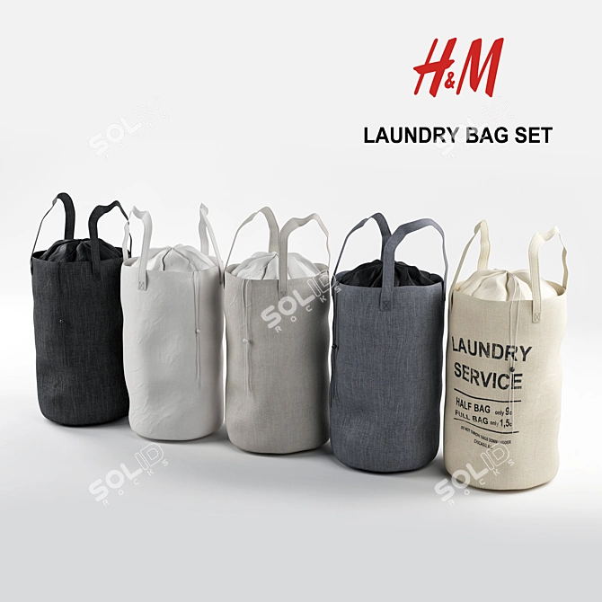 Laundry Basket Bag - H&M 3D model image 1