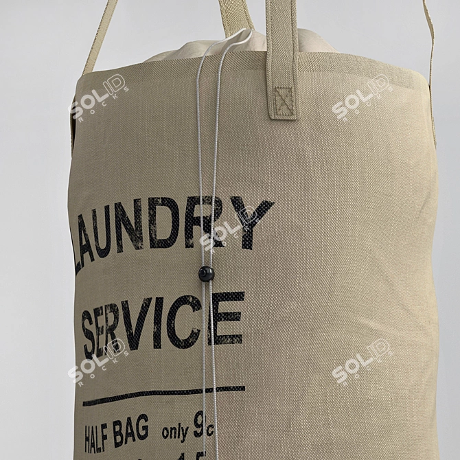 Laundry Basket Bag - H&M 3D model image 2