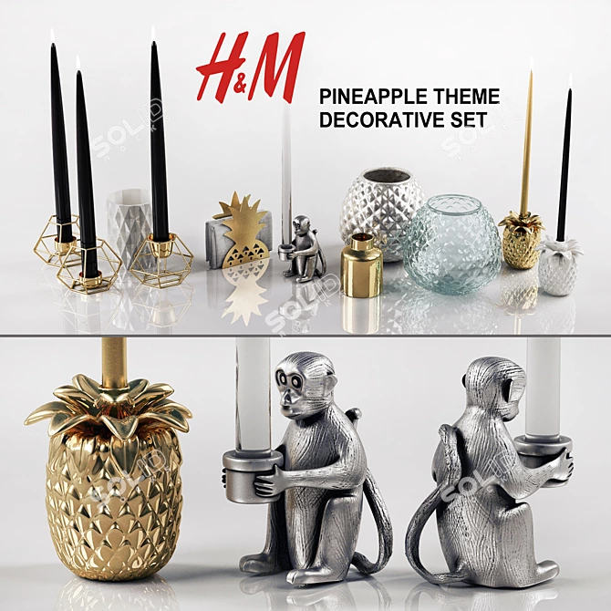 Classy Decor Set H&M 3D model image 1