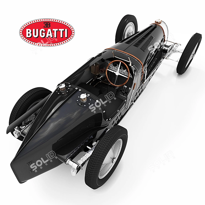 Classic Racing Legend: Bugatti Type 59 3D model image 3