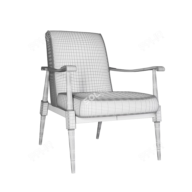 Mid-Century Caracole Dryden Chair 3D model image 1