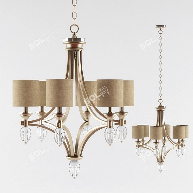 Elegant Sebastian Chandelier: V-Ray for 3ds Max 3D model image 1
